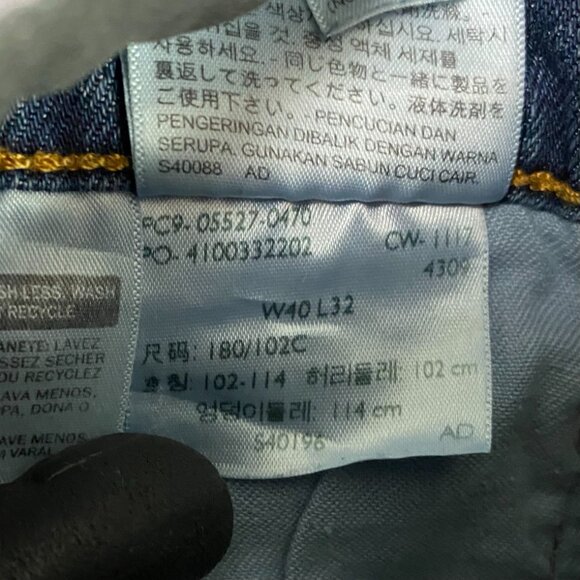 Levi's 527 Slim Bootcut Jeans Men's 40 x 32 Blue Cotton Boot Cut - Picture 11 of 16